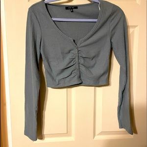 Fashion Nova Long Sleeve Crop Top